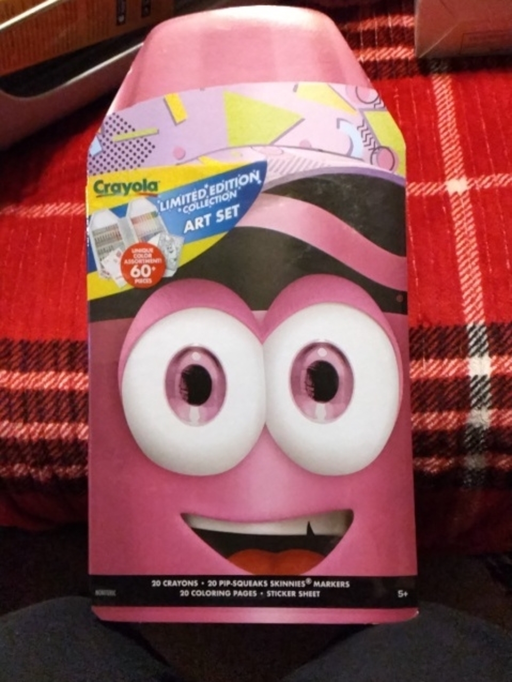 Crayola Pink Character Art Set with Playful Face Packaging